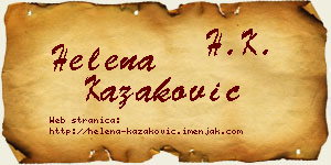 Helena Kazaković vizit kartica